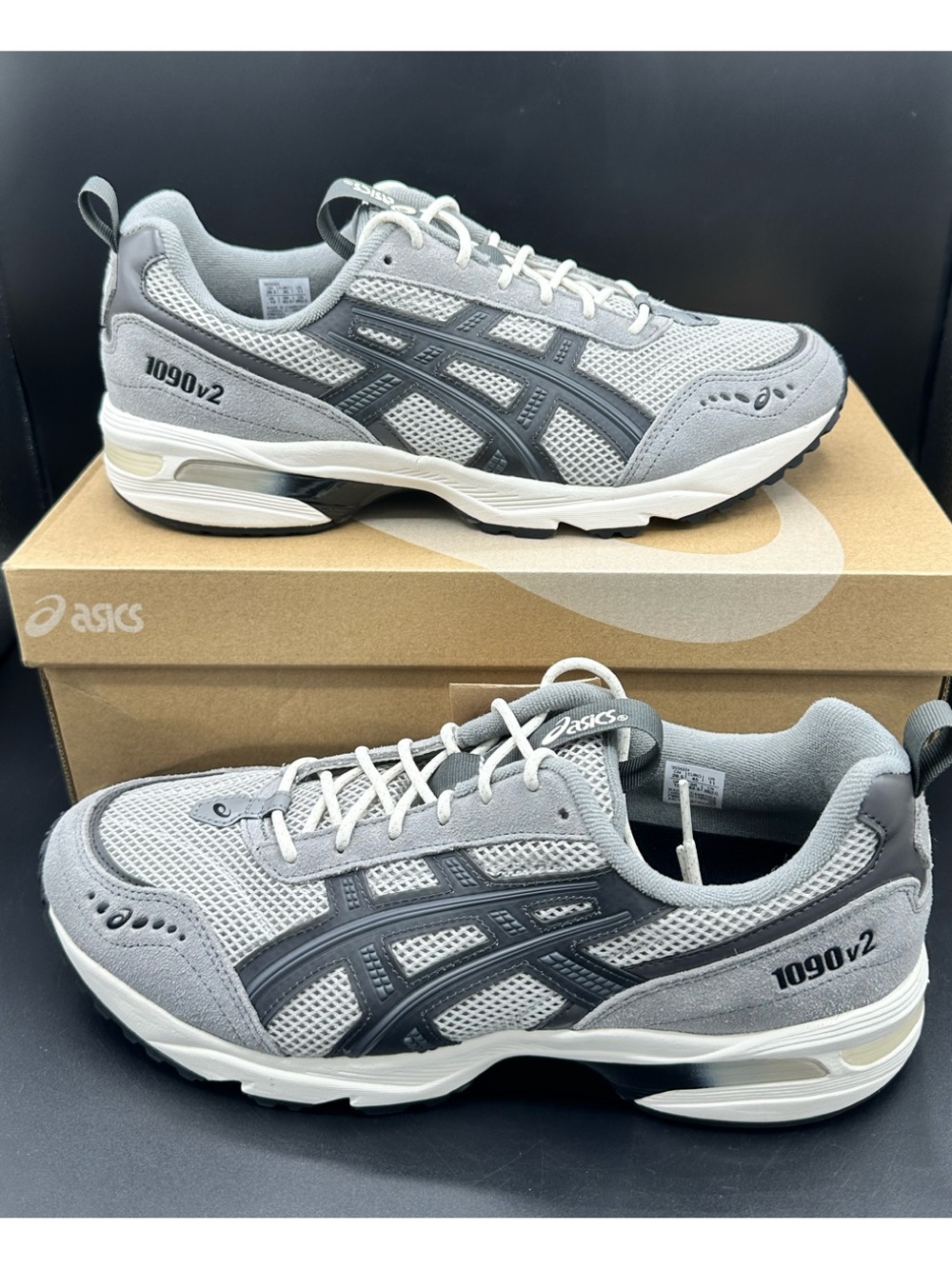 Asics Gel 1090v2 Oyster Grey Clay Grey Size 11 1203A224 020 NEW WITH BOX